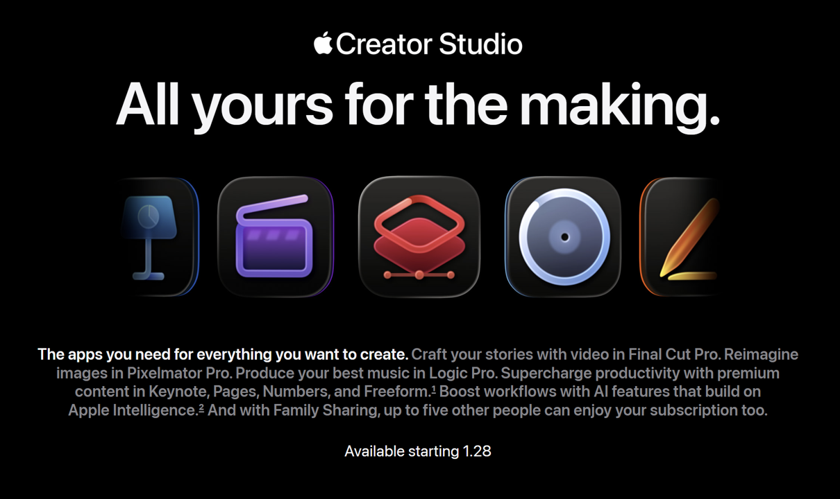 Apple Creator Studio Unveiled