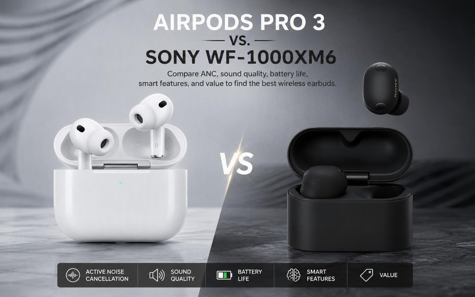 AirPods Pro 3 vs. Sony WF-1000XM6: The Ultimate Wireless Earbuds Face-Off