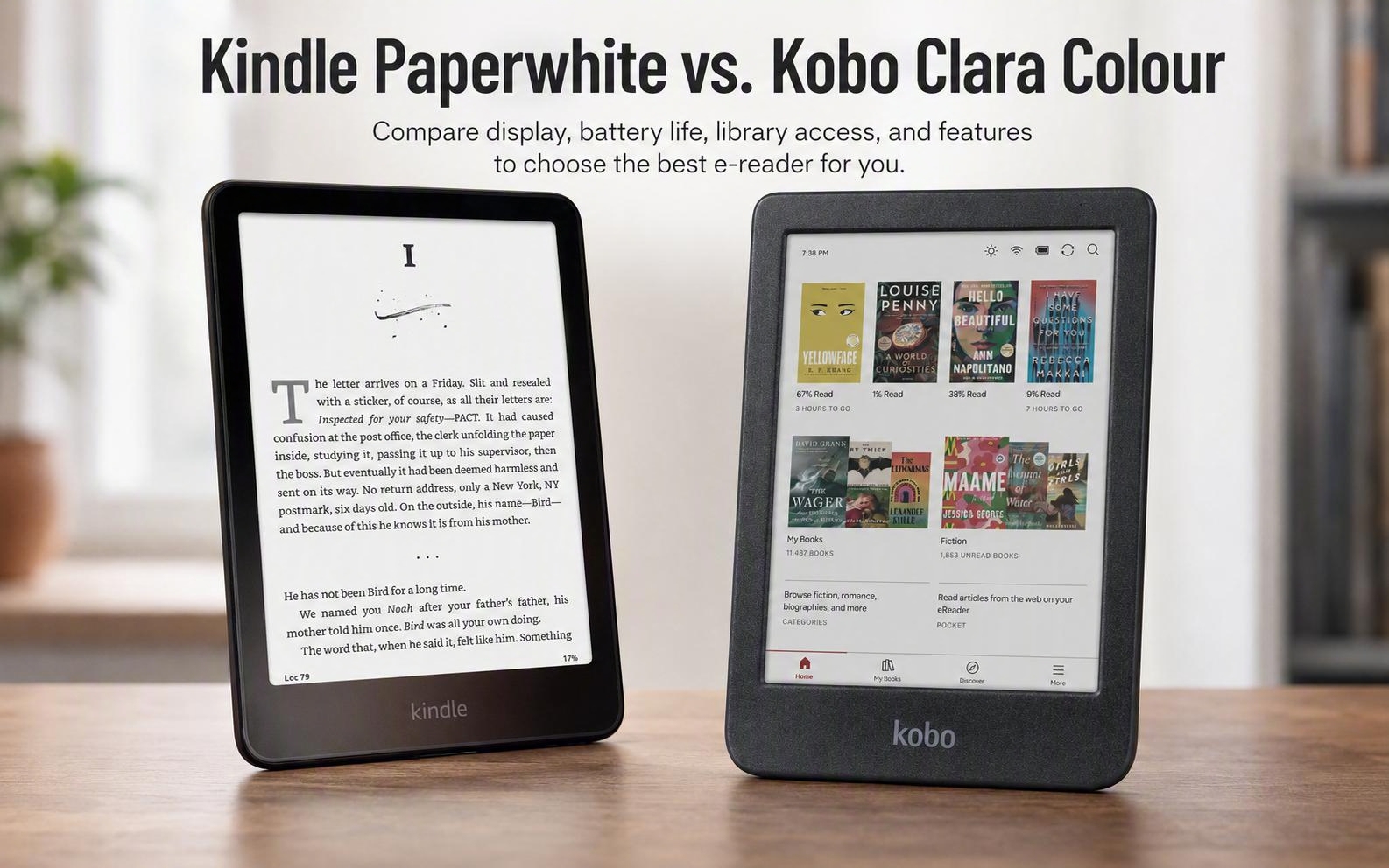 Kindle Paperwhite vs. Kobo Clara Colour