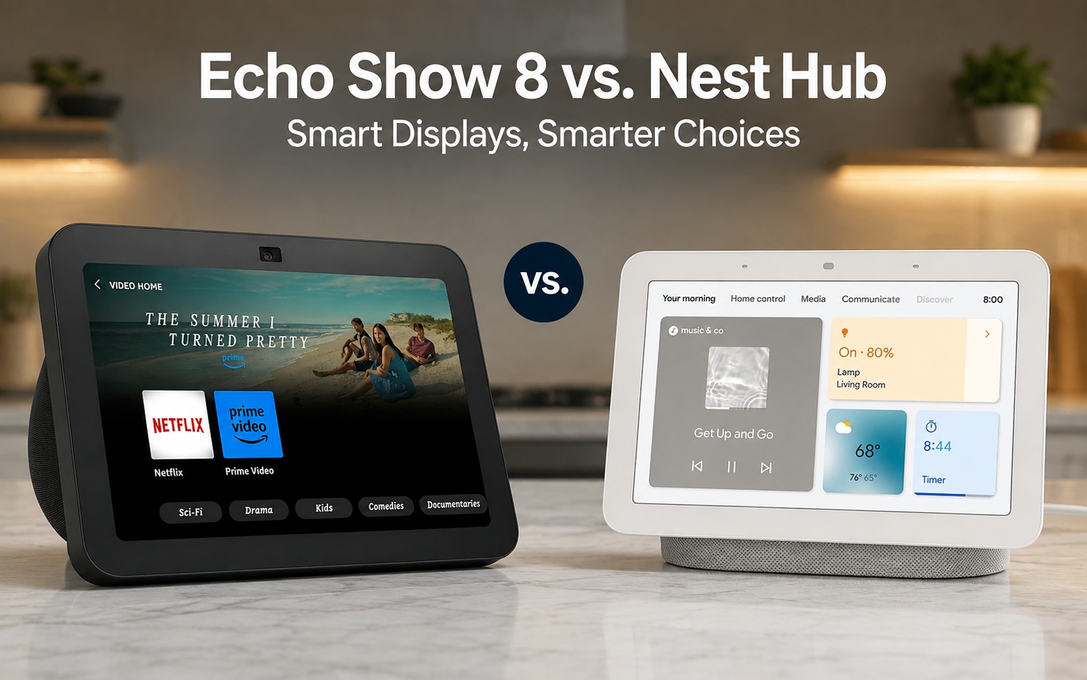 Amazon Echo Show 8 vs. Google Nest Hub: Which Smart Home Display is Right for You?