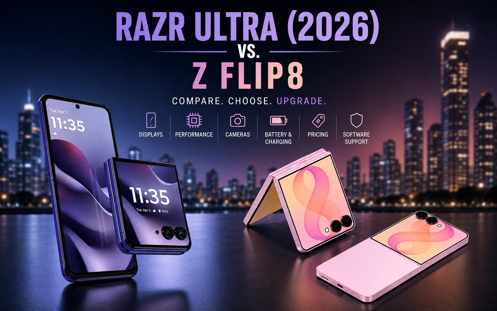 Motorola Razr Ultra (2026) vs. Samsung Galaxy Z Flip8: Clamshell Flagship Analysis