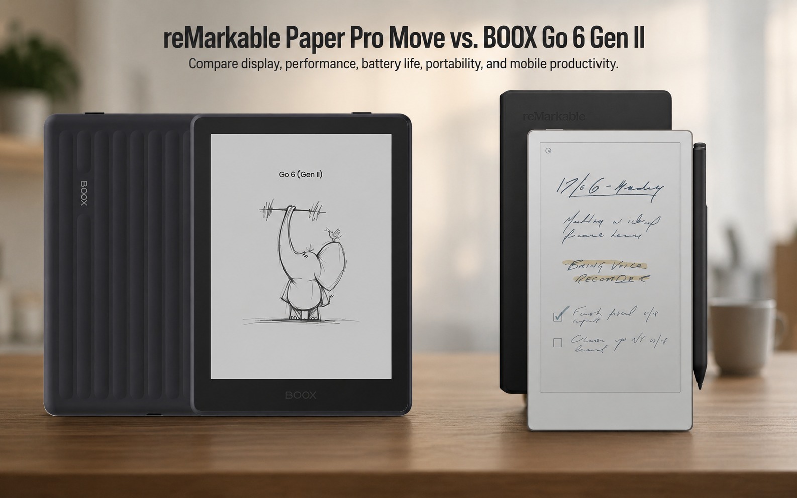 reMarkable Paper Pro Move vs. BOOX Go 6 Gen II