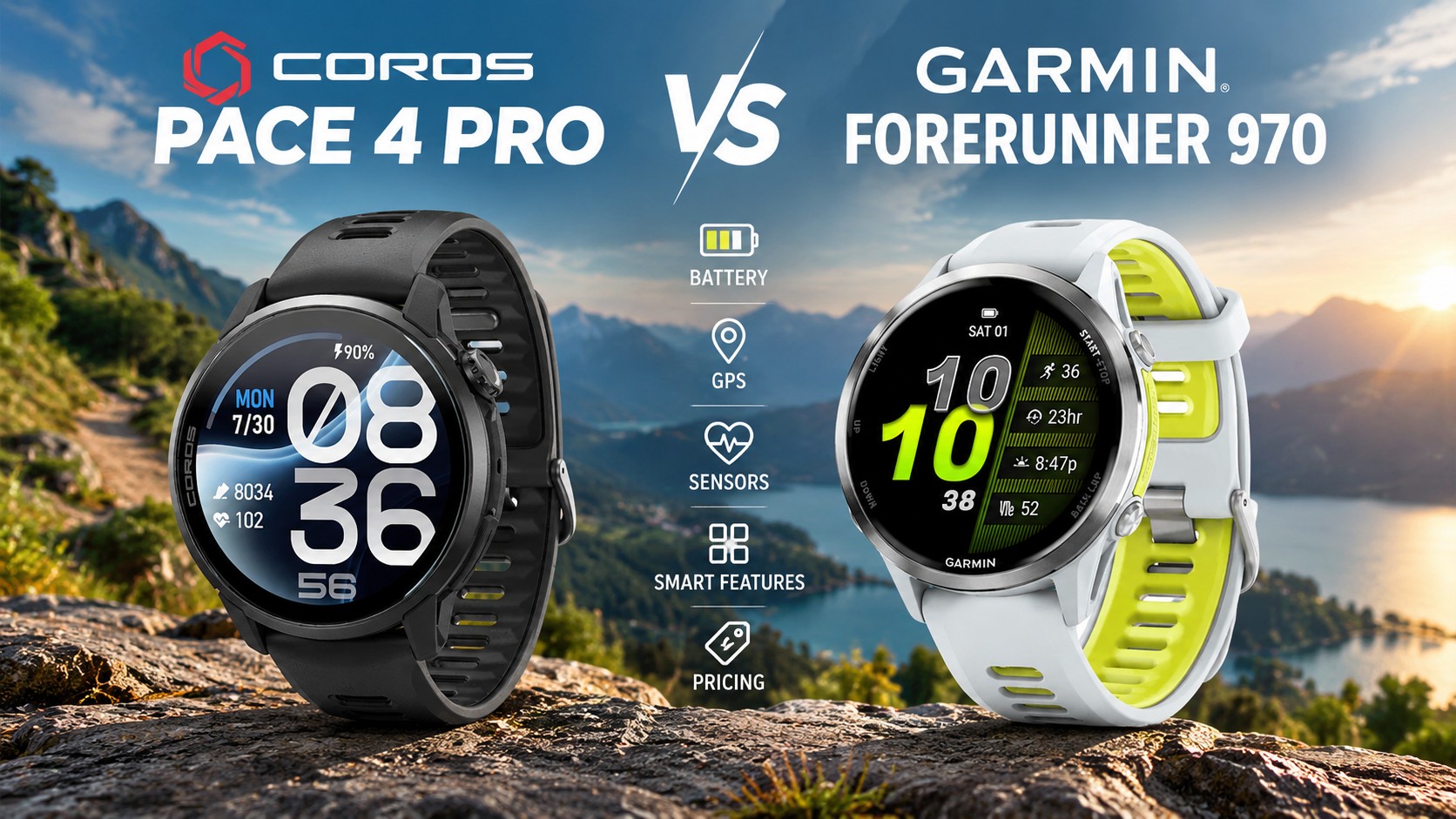COROS Pace 4 Pro vs. Garmin Forerunner 970