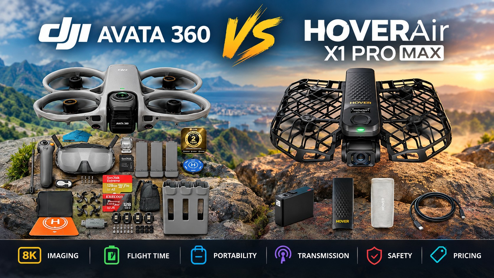 DJI Avata 360 vs. HOVERAir X1 PRO MAX