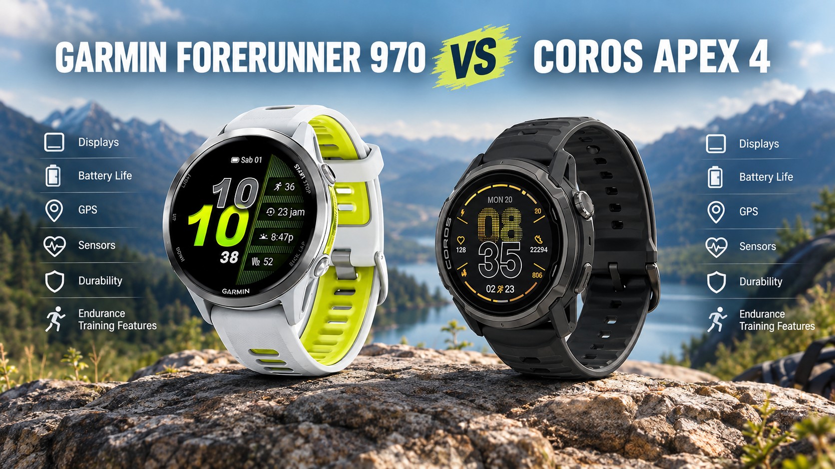 Garmin Forerunner 970 vs. COROS Apex 4