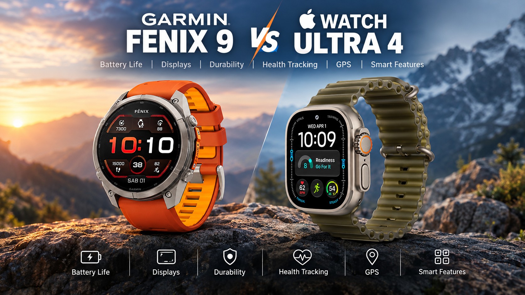 Garmin Fenix 9 Pro vs. Apple Watch Ultra 4