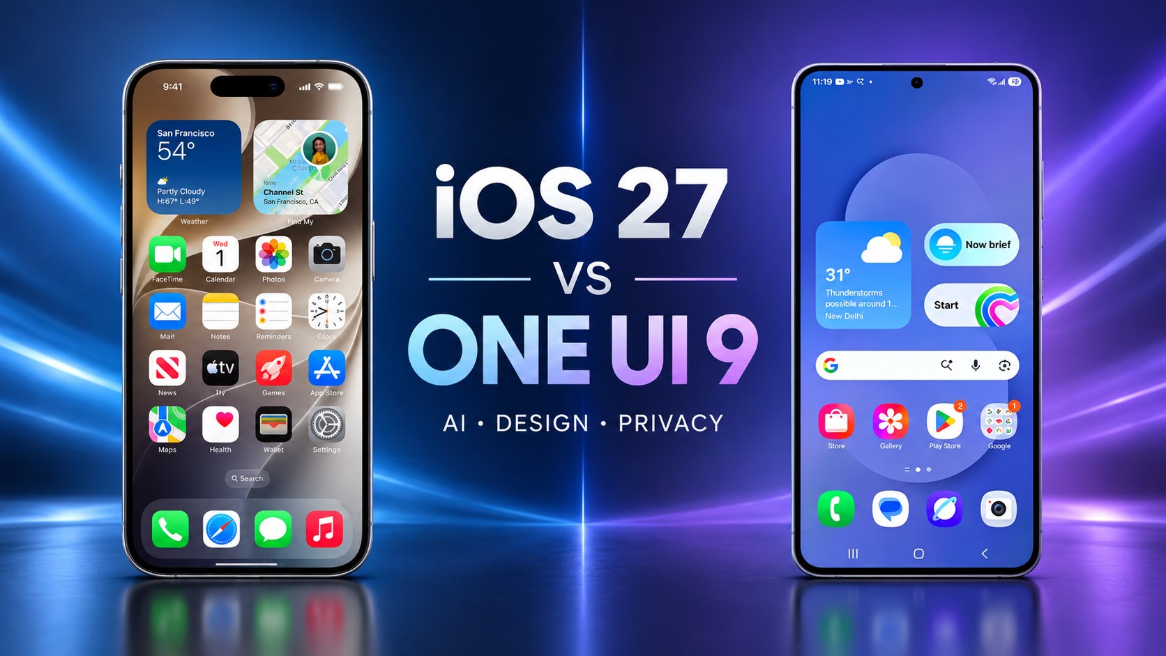 iOS 27 vs. One UI 9