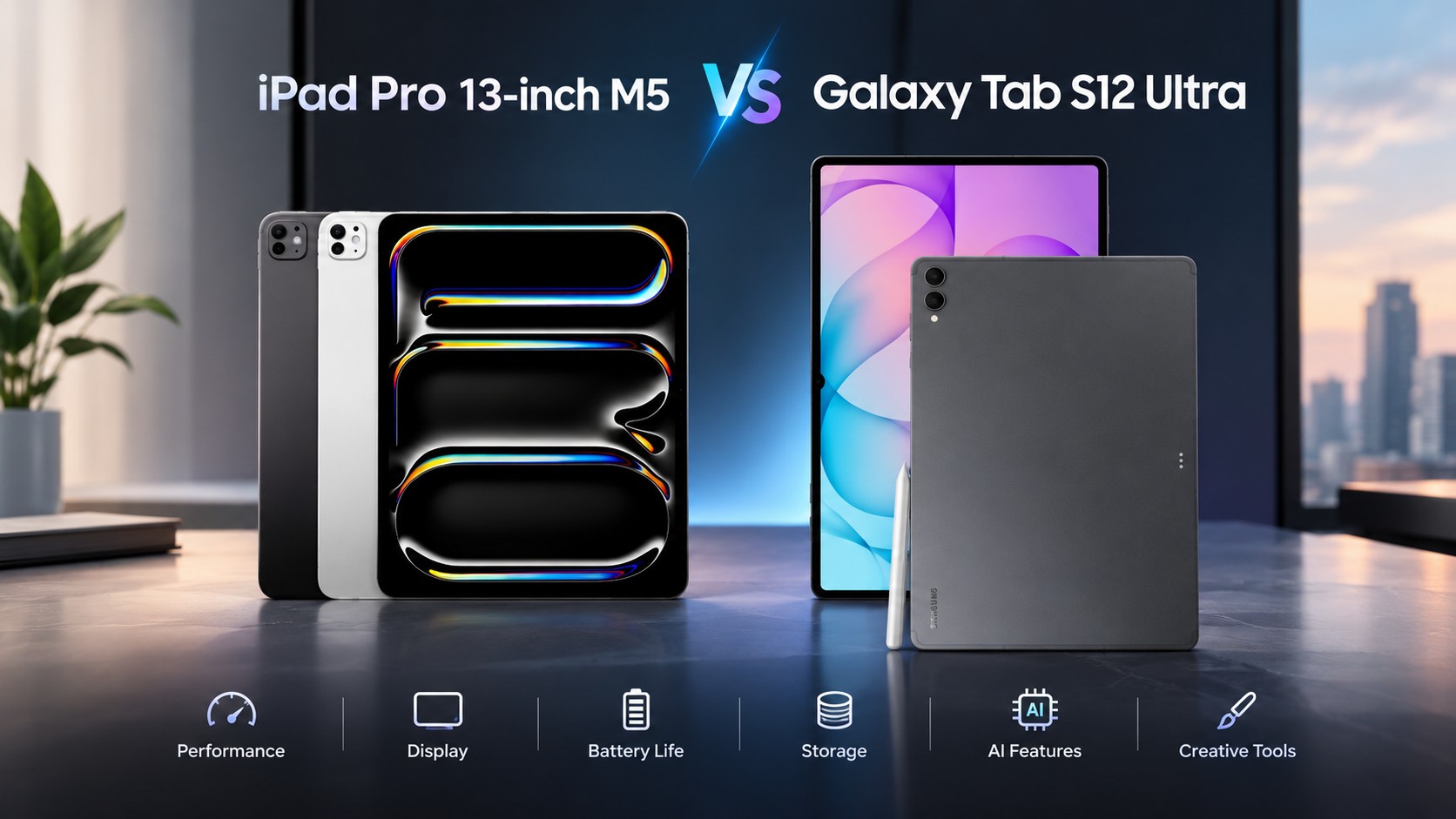 iPad Pro 13-inch (M5) vs. Galaxy Tab S12 Ultra